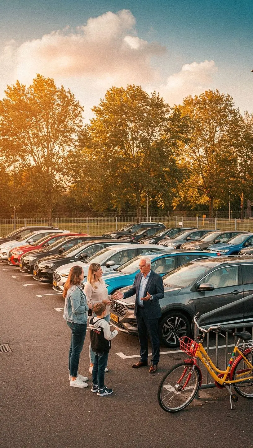 Een close-up van een contract voor lange termijn autoverhuur met belangrijke details gemarkeerd.